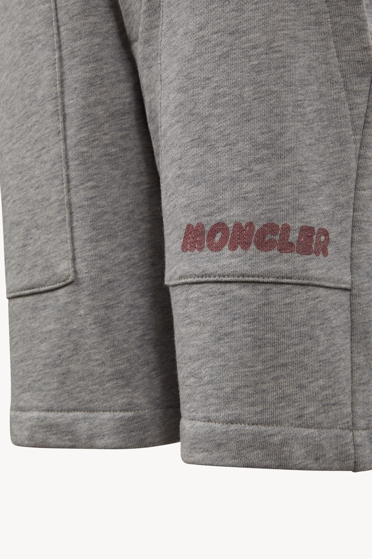 Shorts de algodón con logotipo óptico Niño Gris Moncler 4